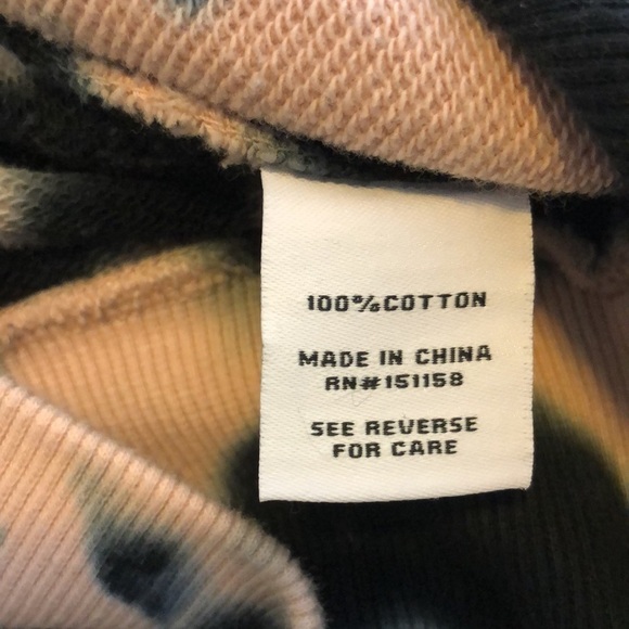 525 America Cropped Asymmetric Neck Tie Dye Sweatshirt M - Picture 6 of 6